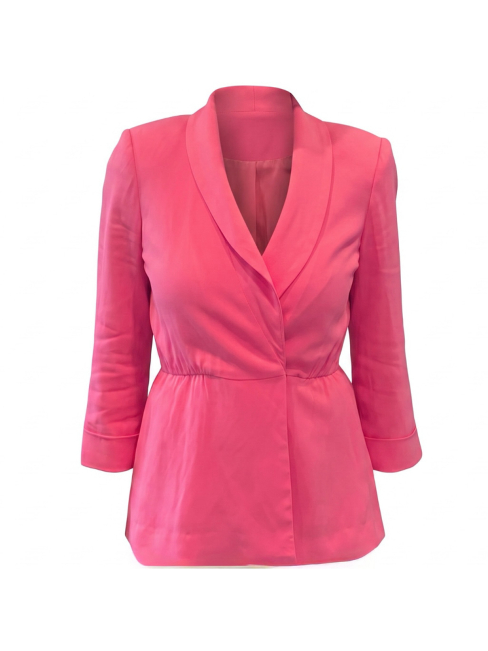 Alice and Olivia Ena Cinch Waist Blazer Jacket Bubblegum Pink Size Medium